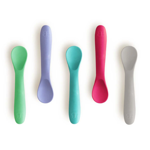 bblüv - Spoön | Ensemble de 5 cuillères en silicone - Rose bblüv - Spoön | Ensemble de 5 cuillères en silicone - Rose